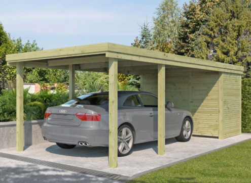 ABRI VOITURE BOIS + ATELIER 22M2