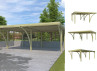 CARPORT DOUBLE BOIS TRAITÉ 32 M2