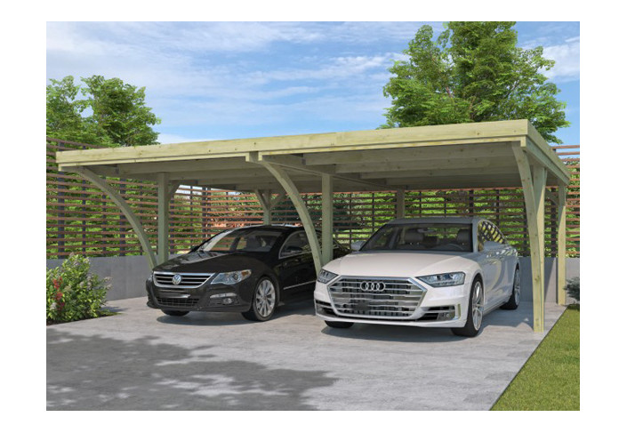 CARPORT DOUBLE BOIS TRAITÉ 32 M2