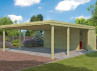CARPORT BOIS DOUBLE + ATELIER 42M2