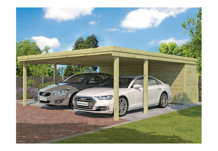 CARPORT BOIS DOUBLE + ATELIER 42M2