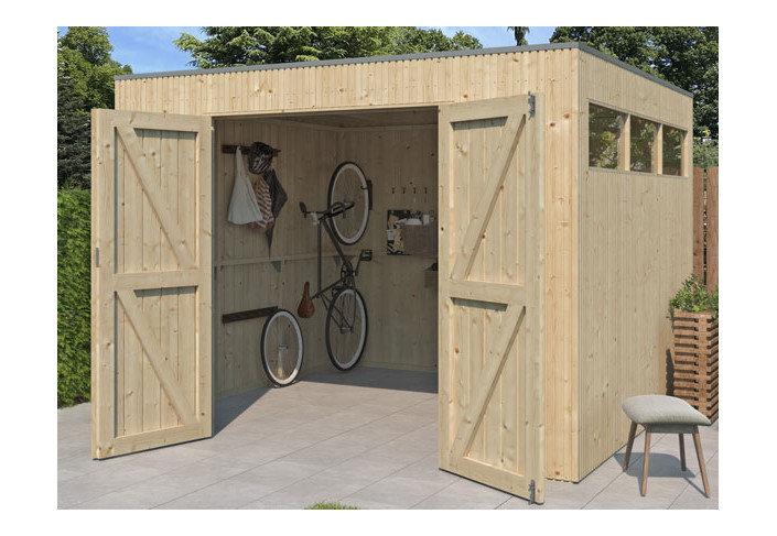 Abri jardin bois - panneaux 26mm - 5.90m2