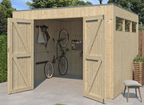 Abri jardin bois - panneaux 26mm - 5.90m2