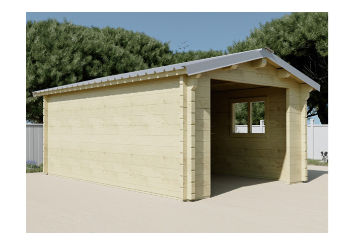 GARAGE BOIS BRUT MADRIERS 60 MM -19.73M2