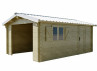 GARAGE BOIS BRUT MADRIERS CONTRECOLLÉS 80 MM -19.73M2