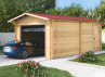 GARAGE BOIS BRUT MADRIERS CONTRECOLLÉS 80 MM -19.73M2