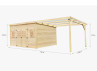 ABRI JARDIN BOIS TOIT POLYCARBONATE - 12M2