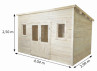 ABRI JARDIN BOIS TOIT ACIER - 12M2