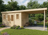 ABRI JARDIN BOIS TOIT BAC ACIER