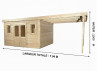 ABRI JARDIN BOIS TOIT BAC ACIER