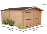 GARAGE BOIS DOUGLAS 28 mm - 18m2