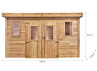 Abri Jardin bois Douglas - Bac Acier 16M2