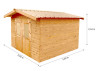 ABRI JARDIN BOIS DOUGLAS - BAC ACIER 9M2