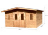 ABRI JARDIN BOIS DOUGLAS - BAC ACIER 12M2