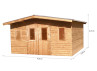 ABRI JARDIN BOIS DOUGLAS - BAC ACIER 16M2