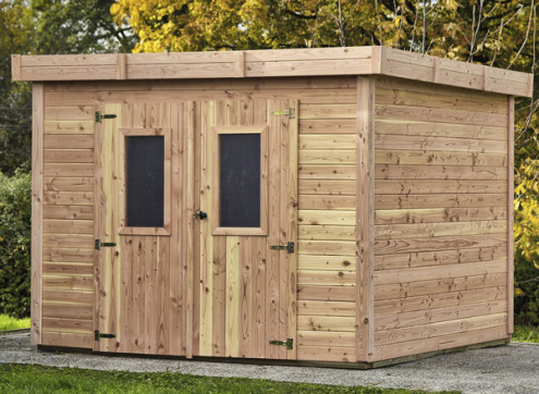 Abri Jardin bois Douglas - Bac Acier 9M2