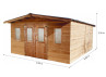 ABRI JARDIN BOIS DOUGLAS - BAC ACIER 20M2