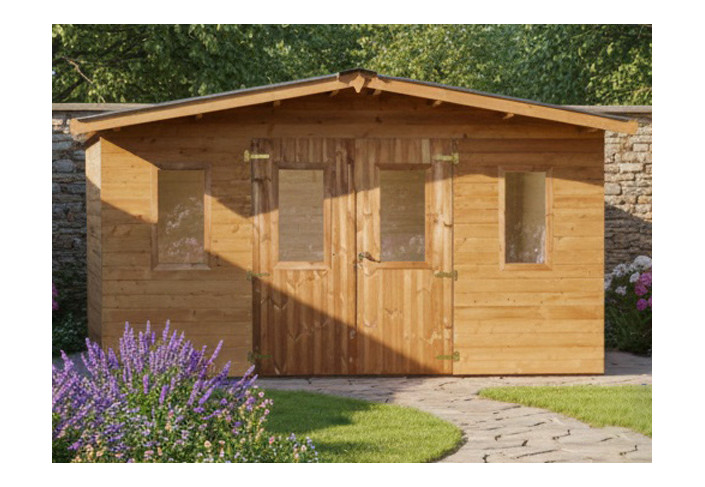 ABRI JARDIN BOIS DOUGLAS - BAC ACIER 20M2