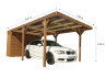 Abri Voiture Bois Traité + Remise 19m2