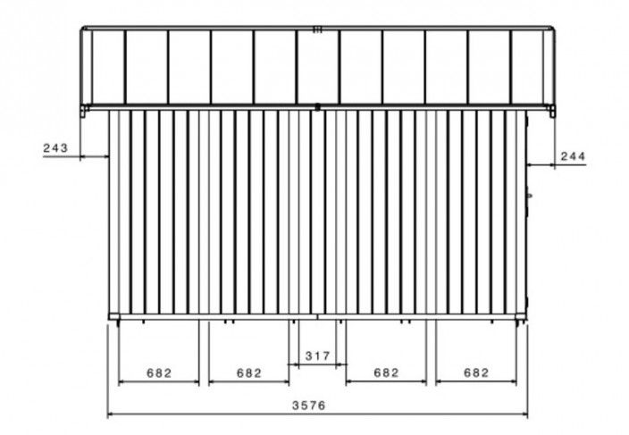 Abri jardin PVC utility 11 : 3,15 x 3,55 m