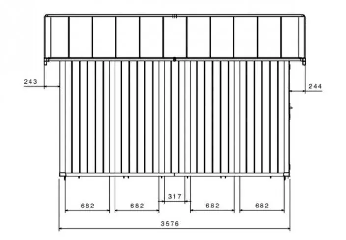 Abri jardin PVC utility 11 : 3,15 x 3,55 m