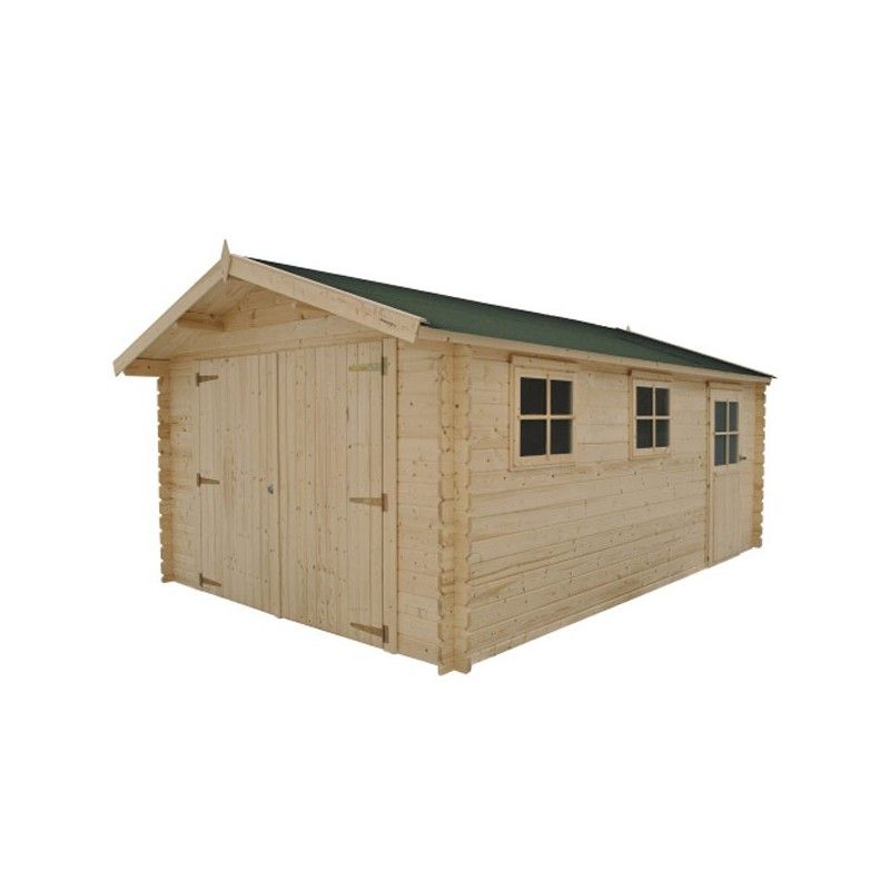 Abri de jardin bois traité ECO 19.80 m² - 28 mm