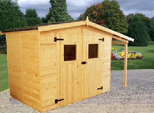 Abri de jardin en bois 6 m2 - l332xP222xH232cm - Cabanon jardin extérieur  avec sol - Cabane de jardin - Chalet de Loisirs - Maison d'été - TIMBELA  M334FB : : Jardin