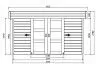 abri jardin bois 28 mm porte double coulissante