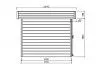 abri jardin bois 28 mm porte double coulissante