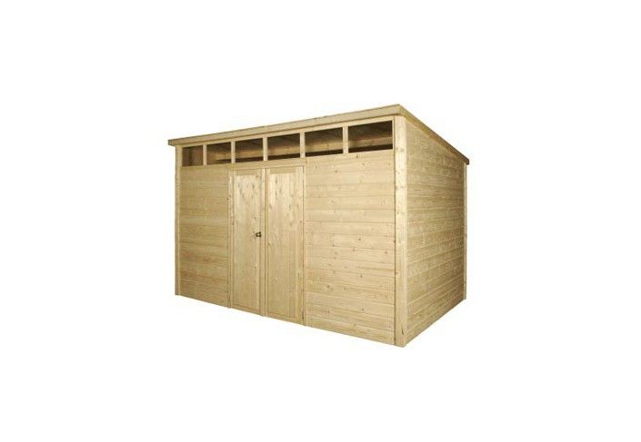 abri jardin bois 28 mm skylight