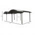 CARPORT DOUBLE ALUMINIUM ET TOIT CINTRÉ EN POLYCARBONATE