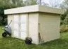 abri jardin bois 28 mm porte double coulissante