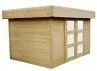 abri jardin bois 28 mm porte double coulissante