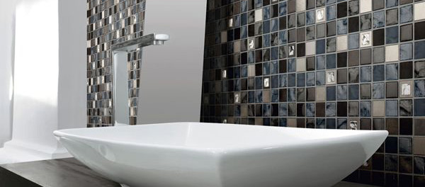 carreaux gris paillettes salle-de-bains moderne
