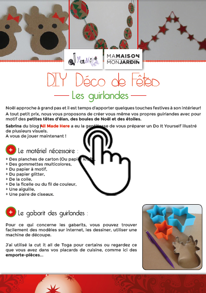 Cliquez-moi et téléchargez moi ! Tutoriel DIY déco de noël - Guirlandes
