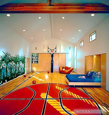du basket à l'intérieur