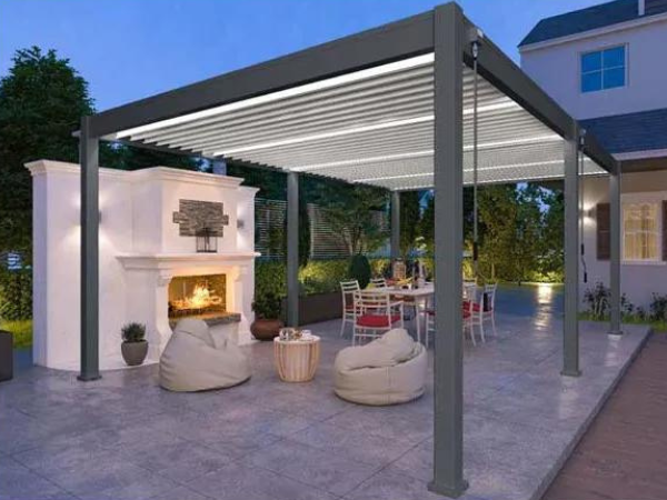 pergola bioclimatique avec leds