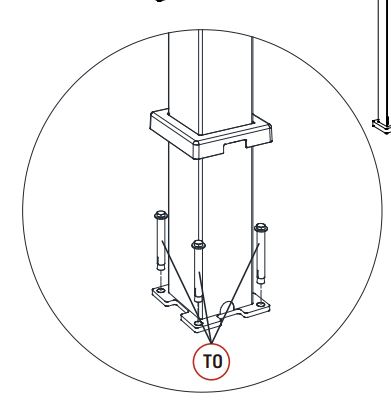 pose des boulons à expansion béton pour ancrer la pergola au sol