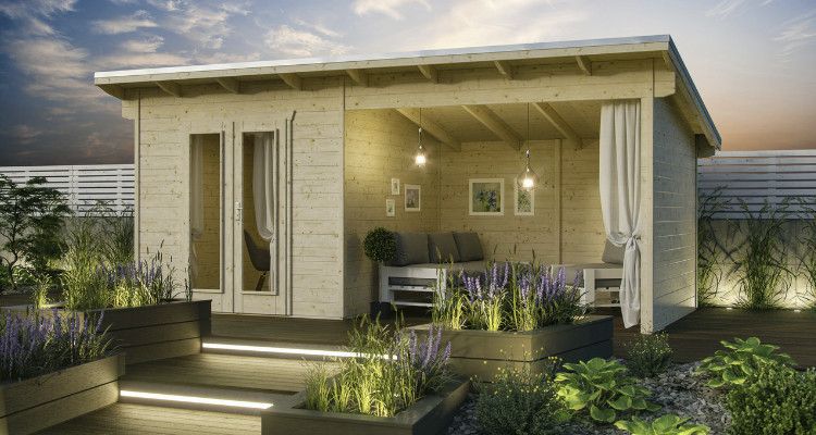 Abri de jardin - vélos avec plancher - Abris et rangements- Cour et