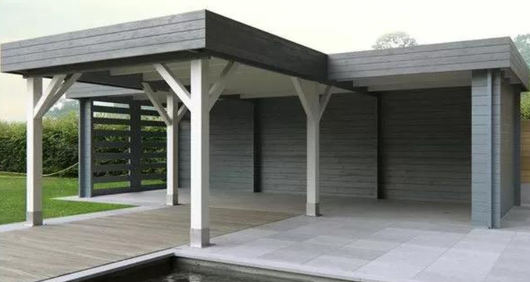 Carport bois 3 voitures