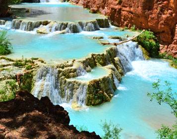 Havasu Falls et Havasu Creek au Grand Canyon, Etats-Unis