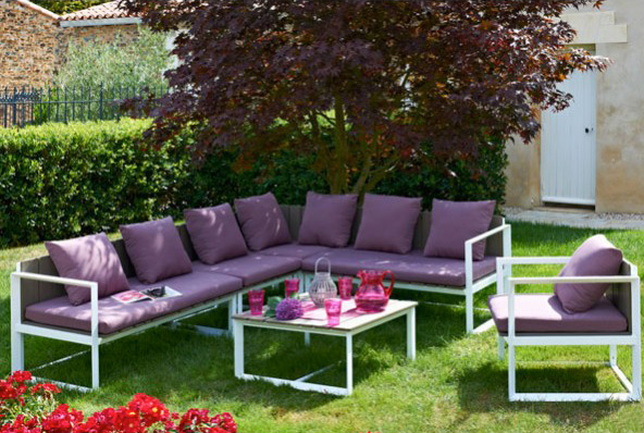 Salon de jardin en aluminium